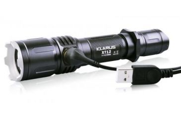 Image of Klarus XT12 Rechargeable Flashlight w/CREE LED 930 Lumens, w/ 2xCR123A or 1x18650, Black KLARUS-XT12-XML2-BK