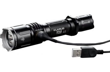 Image of Klarus XT12 Rechargeable Flashlight w/CREE LED 930 Lumens, w/ 2xCR123A or 1x18650, Black KLARUS-XT12-XML2-BK