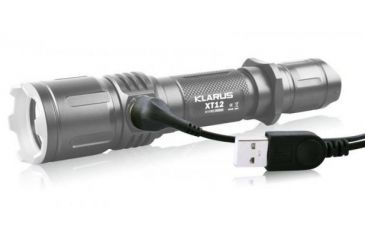 Image of Klarus XT12 Rechargeable LED Flashlight, w/CREE, U2 LED, 930 Lumens, w/ 2xCR123A or 1x18650, Grey KLARUS-XT12-XML2-GREY