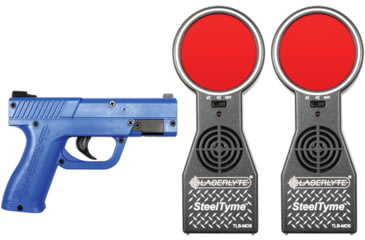 Image of LaserLyte Target and Trainer Pistol Kit with Blue Laser Trainer Pistol, Red/Black/Blue, 1215346