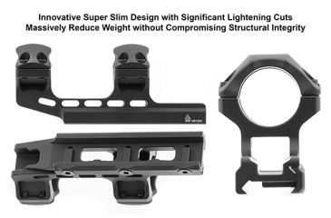 Image of Leapers ACCU-SYNC 1 inch High Profile 34mm / Offset Picatinny Rings AIR12234