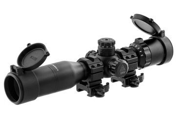 Image of Leapers UTG 3-12x32 BugBuster Rifle Scope, 1in, Side AO, Mil-Dot, QD Rings, Black, SCP-M312AOWQ