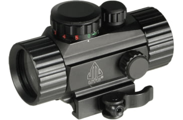Image of Leapers UTG 3.8in ITA Red/Green Circle Dot Sight w/Integral QD Mount, 4MOA Reticle, Black, SCP-RG40CDQ