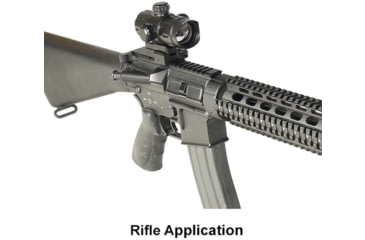 Image of Leapers UTG 4.2in ITA Red/Green CQB Dot w/ QD Mount, Riser Adaptor, 4 MOA Dot Reticle, Black, SCP-DS3840W
