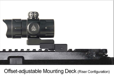 Image of Leapers UTG 4.2in ITA Red/Green CQB Dot w/ QD Mount, Riser Adaptor, 4 MOA Dot Reticle, Black, SCP-DS3840W
