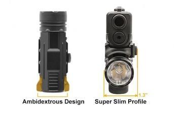 Image of Leapers UTG Sub-compact LED Weapon Flashlight, 400 Lumens, Black, LT-ELP123R-A