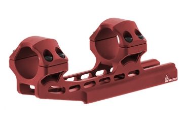 Image of Leapers UTG Accu-Sync 1in High Profile 50mm Offset Pic. Rings, Red Anodize AIR12250AR
