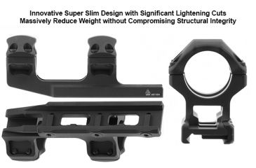 Image of Leapers UTG Accu-Sync 34mm High Profile 50mm Offset Pic. Rings, Blue Anodize AIR42250AB