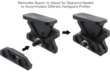 Image of Leapers UTG Angled Index Mount, Keymod, Matte Black, TL-TRK01
