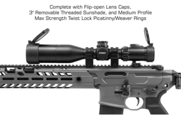 Image of Leapers UTG OP3 Compact Scope, 4-16X44mm, 30mm Tube, AO, IE, Glass UMOA Reticle, Black, OP3-GM4164UMOA