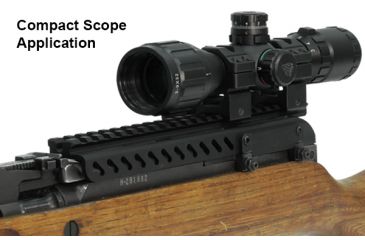 Image of Leapers UTG PRO SKS Receiver Cover Mount w/22 Slots, Shell Deflector, MTU017