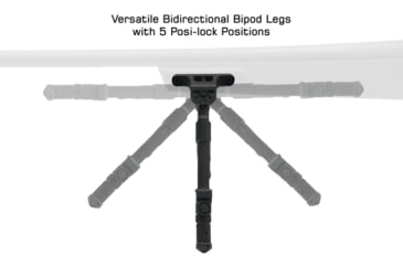 Image of Leapers UTG Recon Flex II Bipod, 7in-9in Center Height, M-LOK, Black, TL-BPDM03