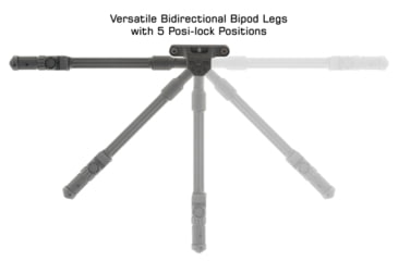 Image of Leapers UTG Recon Flex II M-LOK Bipod, Center Height 9 in-12 in, Black, TL-BPDM04