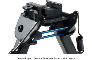 Image of Leapers UTG Super Duty Bipod, Quick Detach, 6.0in- 8.5in Center Height, Black, TL-BP98Q