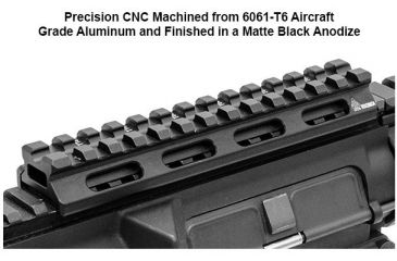 Image of Leapers UTG Super Slim 20 MOA Elevated Picatinny Mount, 13 Slot, Black, MT-RSX20MOA