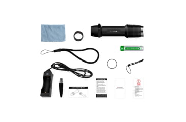 Image of LED Lenser F1R Li-Ion Rechargeable LED Flashlight, 1000 Lumens, Clamshell, Black, 880225