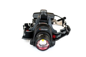 Image of LED Lenser H14R.2 1000 Lumens LED Headlamp, Black/White Band - Rechargeable 880036