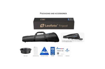 Image of Leofoto LM-403C X Tripod with 100mm Bowl+Platform, Black, One Size, 6940828314900