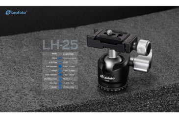 Image of Leofoto MT-02 Aluminum Mini Table Top Tripod w/ Ball Head Kit, Black, MT-02+LH-25