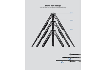 Image of Leofoto MT-04 Folding Aluminum Mini Tripod w/ Bag, Black, MT-04