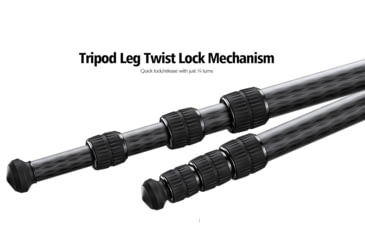 Image of Leofoto SA-364CX Outdoors Tripod w/o Head, Black, SA-364CX