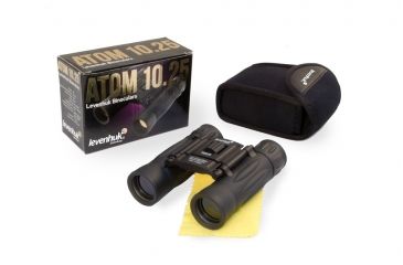 Image of Levenhuk Atom 10x25 Binoculars, Black, Medium 67676