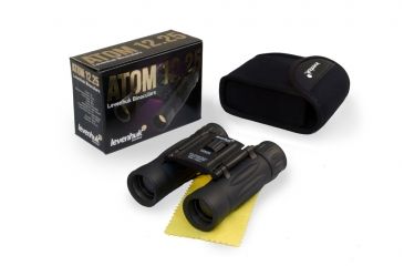 Image of Levenhuk Atom 12x25 Binoculars, Black, Medium 67677
