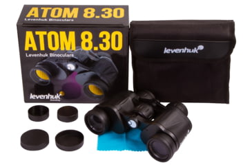 Image of Levenhuk Atom 8x30 Binoculars, Black, Small, 74154