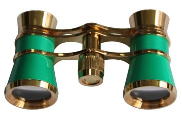 Image of Levenhuk Broadway 325C 3x25mm Opera Glasses w/ Chain, Lime, 70872