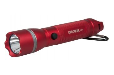 Image of Life Gear Search Light Flashlight w/ Emergency Signaling Beacon - 250 Lumens, RED AA35-60538-RED