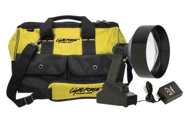 Image of Lightforce Performance Lighting Enforcer 170 Flashlight Kit,Cordless Variable Power,Rechargeable Ni-MH battery, AC Charger,Bag,Red Filter ENFPACK170VP