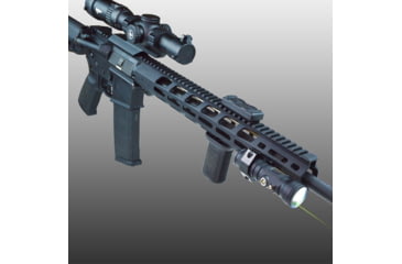 Image of Lion Gears FLG-22ML Rechargeable 600 Lumens LED Flashlight/Green Laser Combo, Ambidextrous, On/off Switch, M-LOK, Black, PL-FLG-22ML