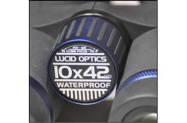 Image of Lucid 10x42 ED Open Frame Binoculars, w/Hard Case and Neoprene Covers, Deluxe Neck Strap, Matte Black, L-B10-10x42