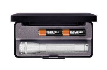 Image of Mag Instrument 2 Cell Aa Mini Maglite Led Flashlight Presentation Box Silver Sp22107