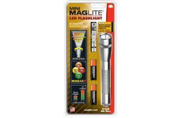 Image of Mag Instrument 2 Cell AA Mini Maglite LED Flashlight, Holster Pack, Silver - SP2210H