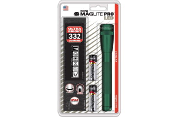 Image of Maglite Sp2p Mini Pro 2 Aa-cell Led Flashlight W/ Holster, Green - SP2P39H