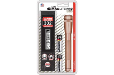 Image of Maglite Sp2p Mini Pro 2 Aa-cell Led Flashlight W/ Holster, Rose Gold - SP2PSVH
