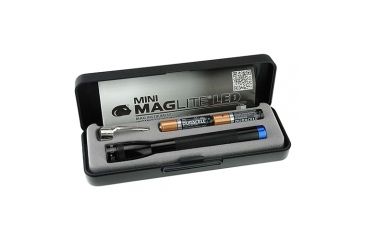 Image of Maglite Spectrum AAA Mini Mag Light-Blue Light, BLACK, Small, P32SX2