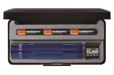 Image of Maglite XL200 3-Cell AAA LED Flashlight, Blue Presentation Box S3117