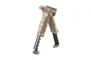 Image of FAB Defense Gen-II Vertical Foregrip w/ Integrated Adjustable QR Bipod, Flat Dark Earth, FX-TPODG2QRT