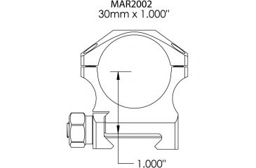 Image of Rifle Scope Rings 30mm 1.00", Black