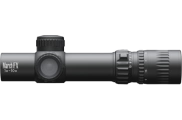 Image of March Scopes Normal Turret 1-10x24mm Shorty Rifle Scope, 30mm Tube, Dual FFP+SFP, DR-TR1F Reticle, Black, DE0493