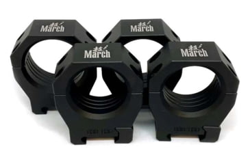 Image of March Scopes Picatinny Rifle Scope Rings, 34mm Diameter / Height 37mm, Black, PC34H37