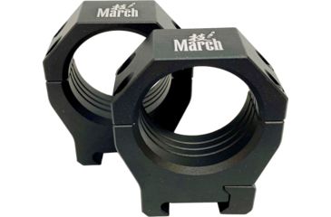 Image of March Scopes Dovetail Rifle Scope Rings, 34mm Ring, 30mm Height, Black, NSN None, DT34H30