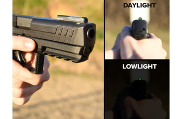 Image of Meprolight FT BULLSEYE SIG Sauer P365 XL Tritium Front Sight, Black, Green, 1.36X0.25X0.29 in, 0632173108