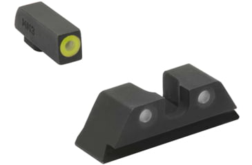Image of Meprolight Hyper-Bright Plus Co-Witness Glock Standand Frame, Black Glock Yellow Ring, 040224318021, 040224318021