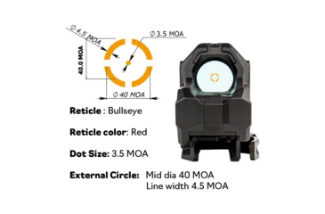 Image of Meprolight M22 PRO Reflex Red Dot Sight, 1x28mm, 3.5/40 MOA Bullseye, Amber, 56223270