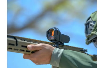 Image of Meprolight M22 Reflex Red Dot Sight, 1x28mm, Triangle 10 MOA, Amber, 56224110