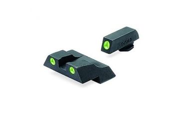 Image of Meprolight Tru-Dot Night Sight Set for Glock G26 &amp; G27, Green Front/Rear, 10226