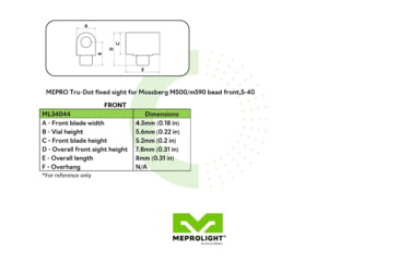 Image of Meprolight Tru-Dot Shotgun Bead Night Sight for Mossberg M500 5-40 34044, 1340443101